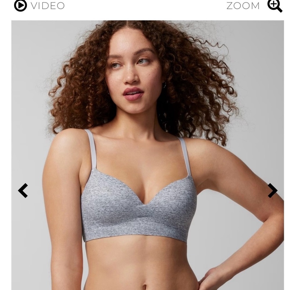 Soma Gray Wireless Bra with Seamless Design and Light Support NWT